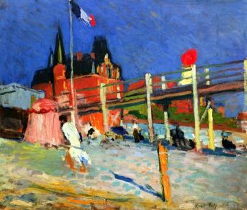 The Beach at Havre Artwork by Raoul Dufy