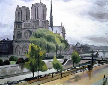 Notre Dame, Grey Weather Artwork by Albert Marquet