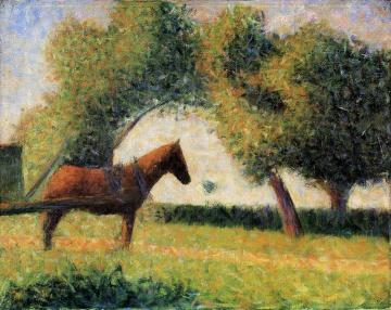 Horse and Cart Artwork by Georges Seurat