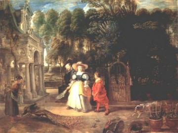 Rubens In His Garden With Helena Fourment Artwork by Peter Paul Rubens