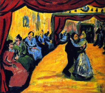 Village Dance Artwork by Erich Heckel