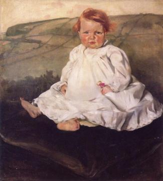 Miss Christian Curle Aged One Year Artwork by Sir William Nicholson