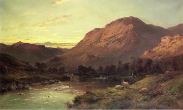 A Salmon River In Scotland Artwork by Alfred de Breanski, Sr.
