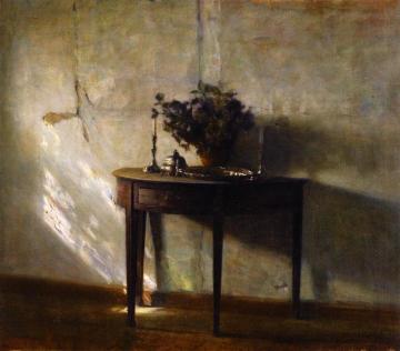 A Sunlit Interior Artwork by Carl Vilhelm Holsoe