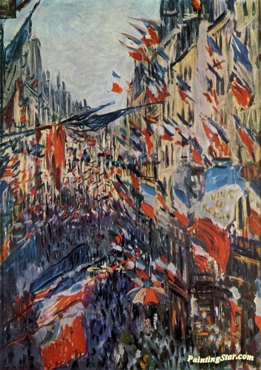 The Rue Saint-Denis, 30th of June 1878 Artwork by Claude Oscar Monet