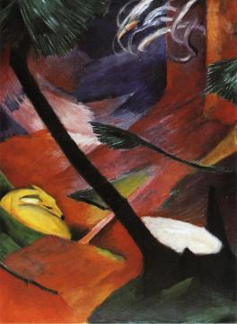 Deer in the Forest II Artwork by Franz Marc