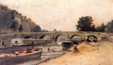 The Seine at Pont Royal Artwork by Stanislas Lepine