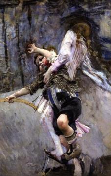 Child with Hoop Artwork by Giovanni Boldini