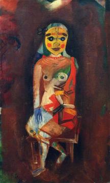 Sitting Woman Artwork by Heinrich Campendonk