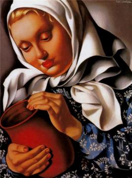 Peasant Girl with Pitcher Artwork by Tamara De Lempicka