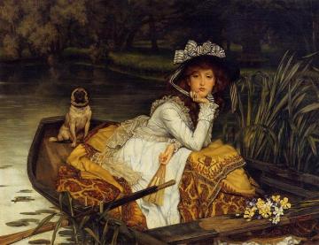 Young Woman in a Boat Artwork by James Tissot