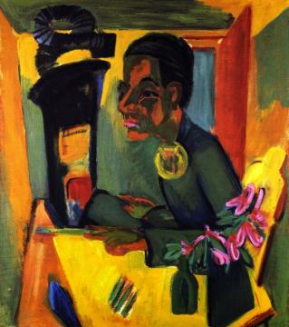 Der Maler, Selbstporträt Artwork by Ernst Ludwig Kirchner