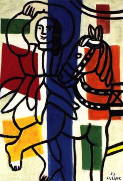 Dancer with Horse Artwork by Fernand Léger
