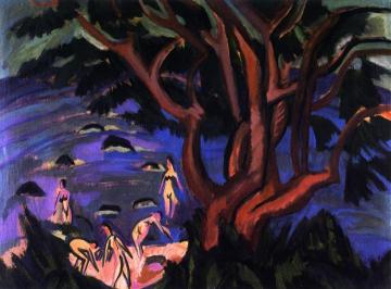 Roter Baum am Strand Artwork by Ernst Ludwig Kirchner