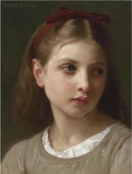 Une petite fille Artwork by William Adolphe Bouguereau