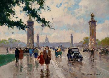 Pont Alexandre III Artwork by Edouard Léon Cortes