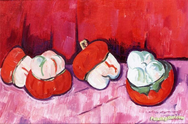Peppers Artwork by Marsden Hartley