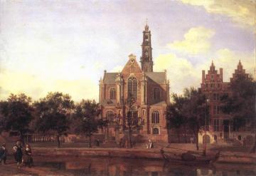 View of the Westerkerk, Amsterdam Artwork by Jan van der Heyden