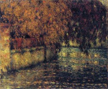 The Wall, Autumn Artwork by Henri Le Sidaner
