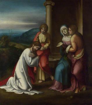 Christ Taking Leave Of His Mother Artwork by Correggio