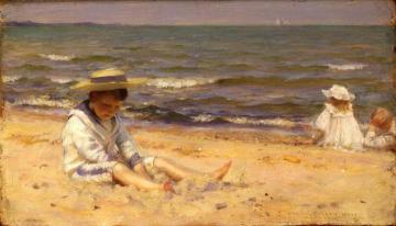 On The Beach, Lake Erie Artwork by Charles Courtney Curran