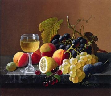 Still LIfe of Fruit with Lemon Artwork by Severin Roesen