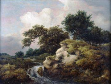 Landscape with Dune and Small Waterfall Artwork by Jacob van Ruisdael
