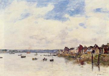 The Seine at Quillebeuf Artwork by Eugène-Louis Boudin