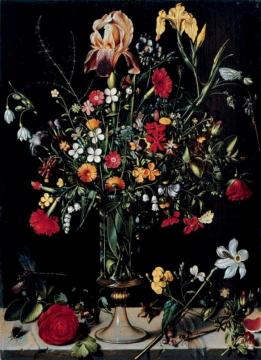 A still life of flowers in a vase Artwork by Ambrosius Bosschaert