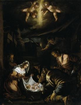 Adoration of the Shepherds Artwork by Francesco Bassano  the Younger