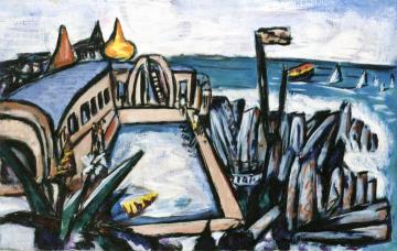 Swimming Pool In Cap Martin Artwork by Max Beckmann