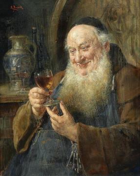 Monk With A Wine Glass Artwork by Ernst Nowak