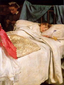 Sleeping Artwork by Sir John Everett Millais