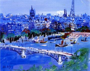 The Seine At The Pont Du Carrousel Artwork by Jean Dufy