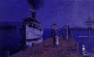 Boat in Lerici Artwork by Llewelyn Lloyd