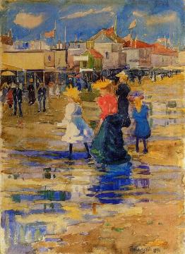 Revere Beach Artwork by Maurice Prendergast