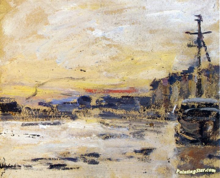 Port at Low Tide Artwork by Eugène-Louis Boudin