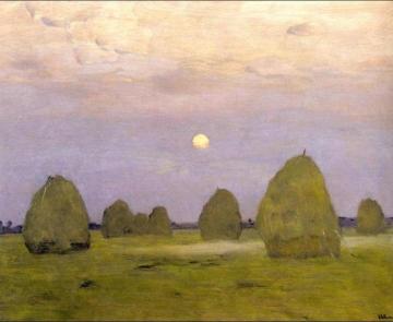 Twilight, stacks Artwork by Isaac Ilich Levitan