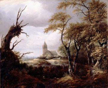 Landscape with a Church Artwork by Jacob van Ruisdael