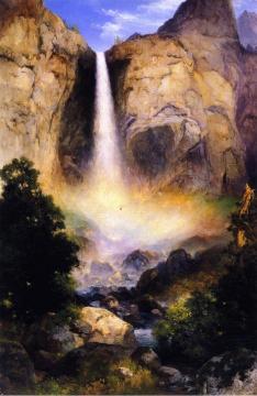 Bridalveil Fall, Yosemite Valley Artwork by Thomas Moran