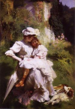 Maternal Tenderness Artwork by Émile Friant
