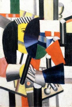 Woman with a Mirror Artwork by Fernand Léger