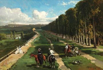 Bridal Path On The Terrasse De Saint-termain Artwork by Alfred de Dreux