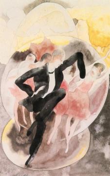 In Vaudeville: Dancer with Chorus Artwork by Charles Demuth