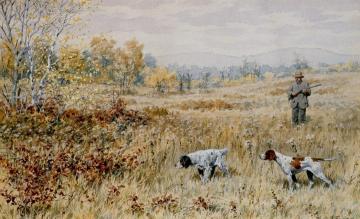 Quail Shooting: A Dead Stand Artwork by Arthur B. Frost