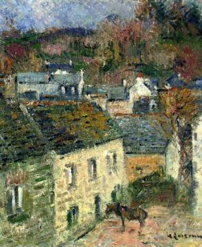 Houses at Pont-Aven (Finistere) Artwork by Gustave Loiseau
