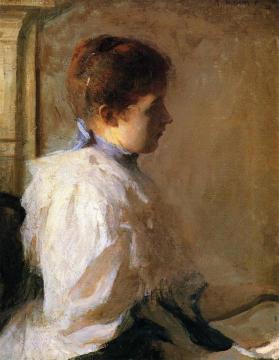 Young Girl In Profile Artwork by Frank Weston Benson