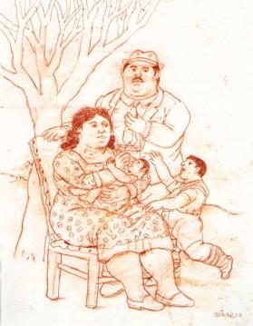Family Artwork by Fernando Botero