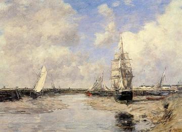 Estuary at Trouville Artwork by Eugène-Louis Boudin