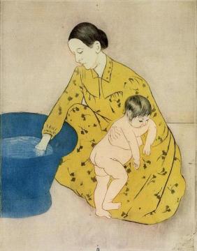 The Child's Bath Artwork by Mary Cassatt